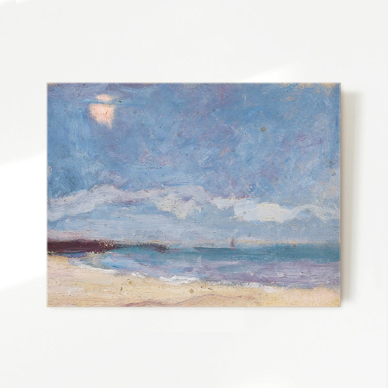 Seascape Watercolor in Periwinkle Blue - Sage and Rose Prints