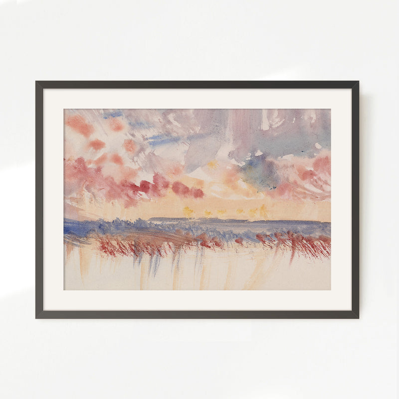 Rose Red Abstract Watercolor - Sage and Rose Prints