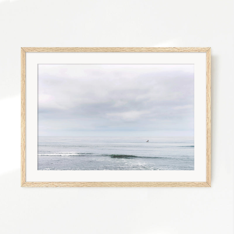 Silver Blue Sky Ocean Photo Print No1 - Sage and Rose Prints