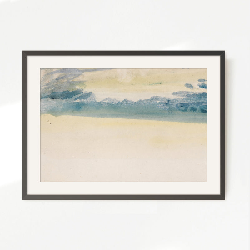 Minimalist Blue Watercolor Painting - Sage and Rose Prints