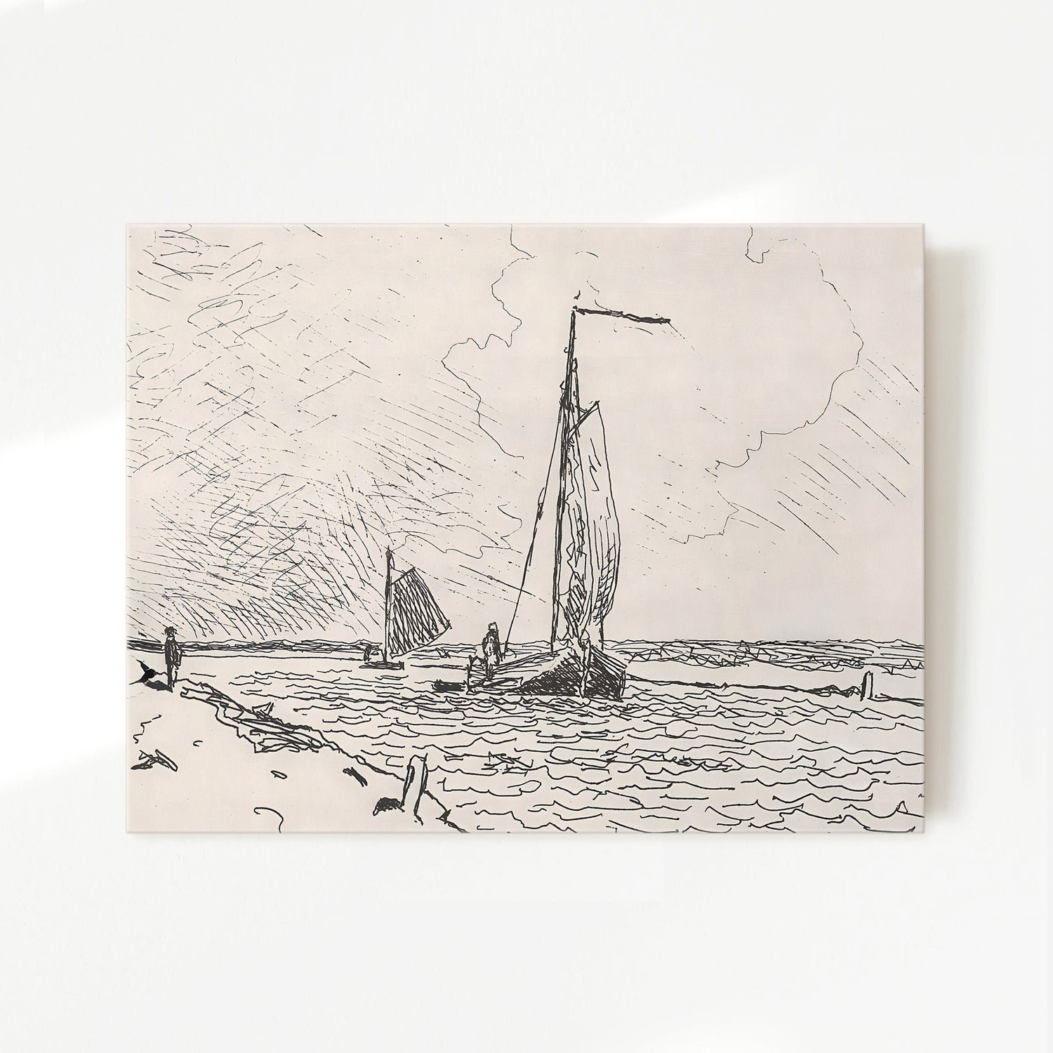 Sailboat Drawing 18-1x - Sage and Rose Prints