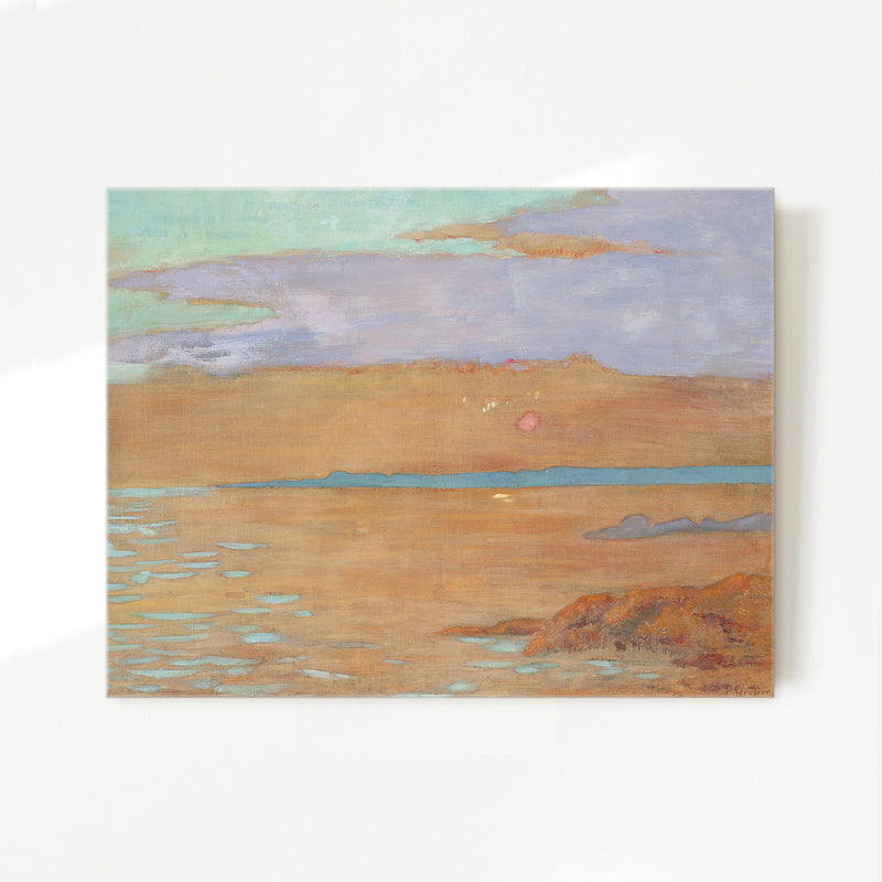 Abstract Landscape in Terracotta and Purple - Sage and Rose Prints