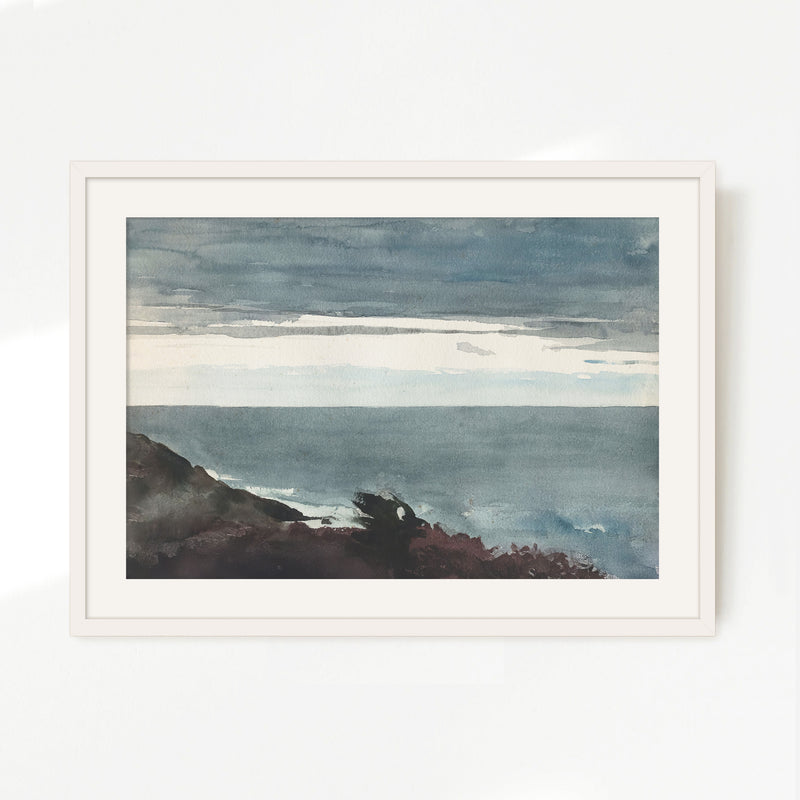 Slate Blue Seascape Print No2 - Sage and Rose Prints