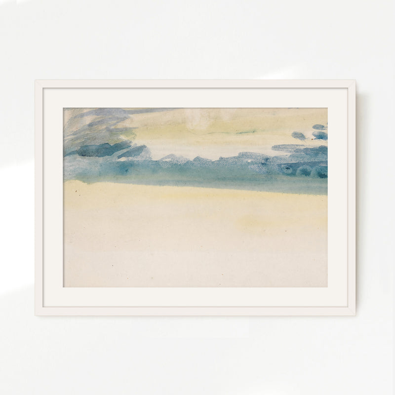 Minimalist Blue Watercolor Painting - Sage and Rose Prints