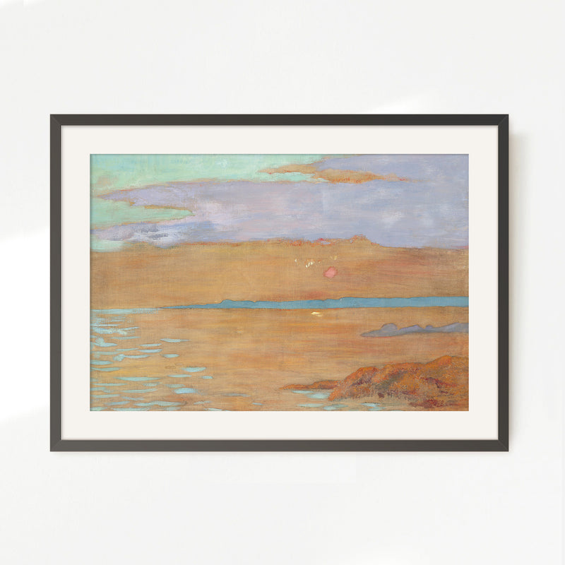 Abstract Landscape in Terracotta and Purple - Sage and Rose Prints