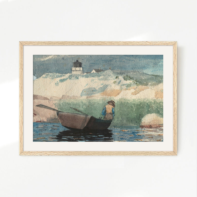 Gone Fishing Watercolor - Sage and Rose Prints