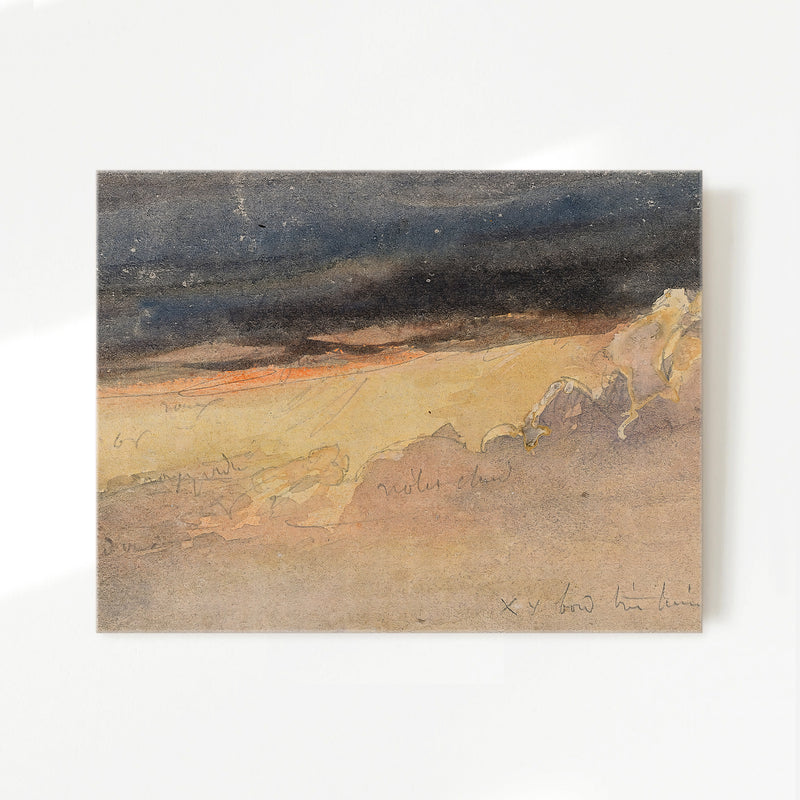 Moody Clouds Sketch in Warm Tones - Sage and Rose Prints