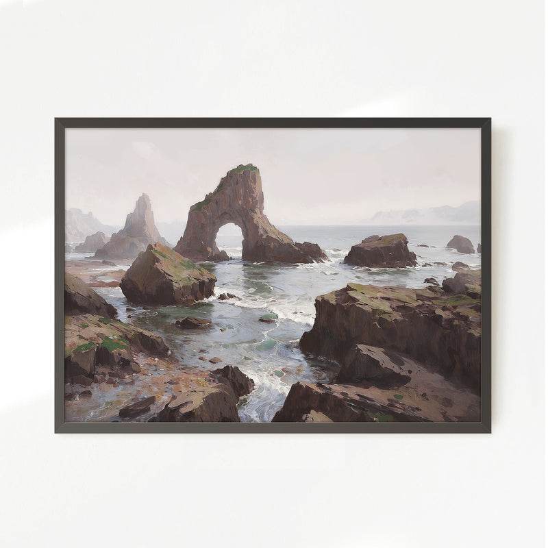 Coastal Rock Arches No2 - Sage and Rose Prints