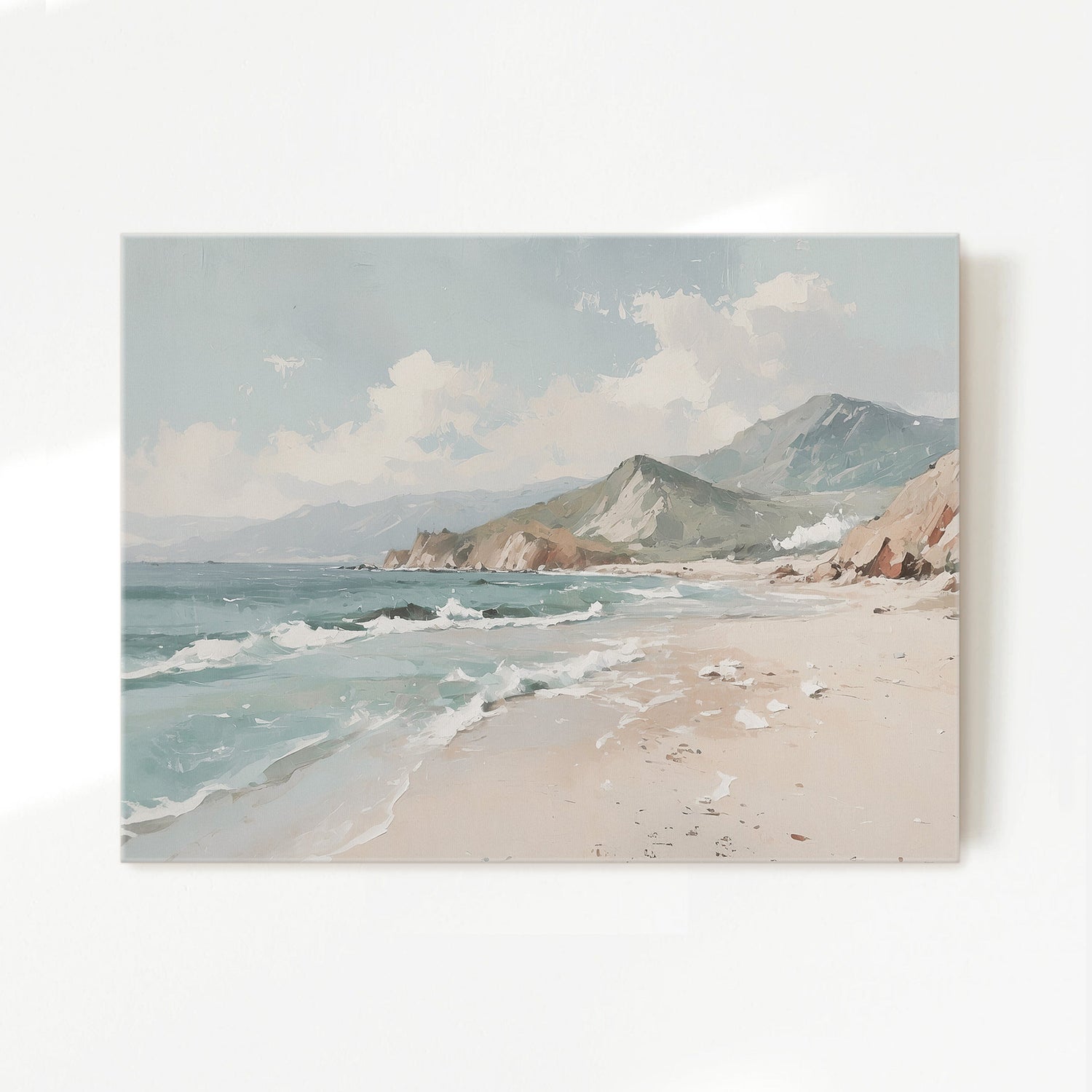 Beach Landscape Painting 22-1x - Sage and Rose Prints