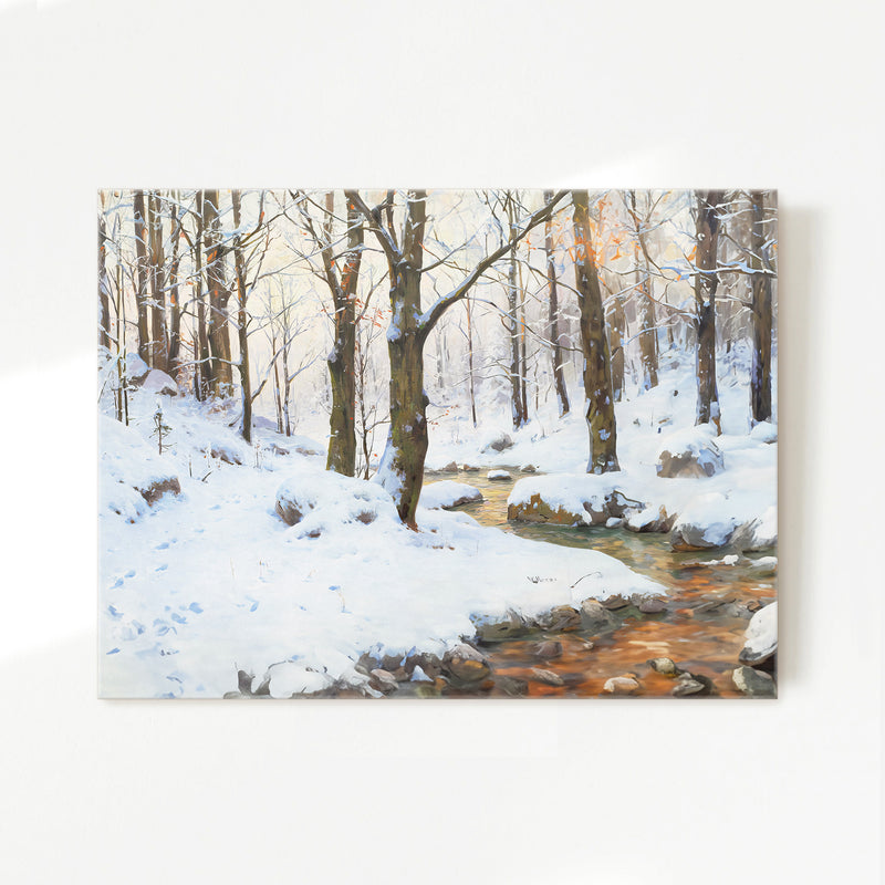Forest Winter Landscape Wall Art - Sage and Rose Prints