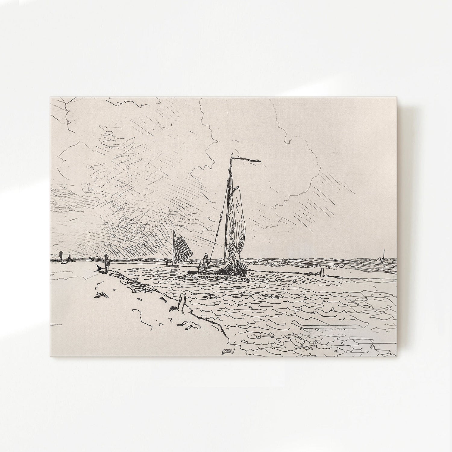 Sailboat Drawing 18-1x - Sage and Rose Prints