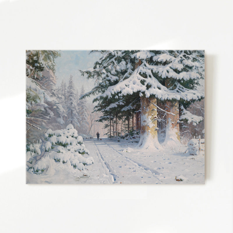 Snowy Forest Winter Wall Art - Sage and Rose Prints