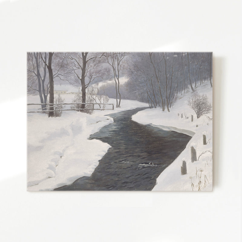 Winter Landscape Forest Painting - Sage and Rose Prints