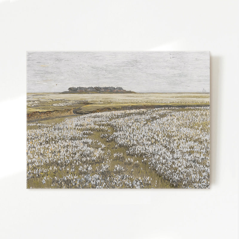 Flourishing Fields Landscape Painting No1 - Sage and Rose Prints