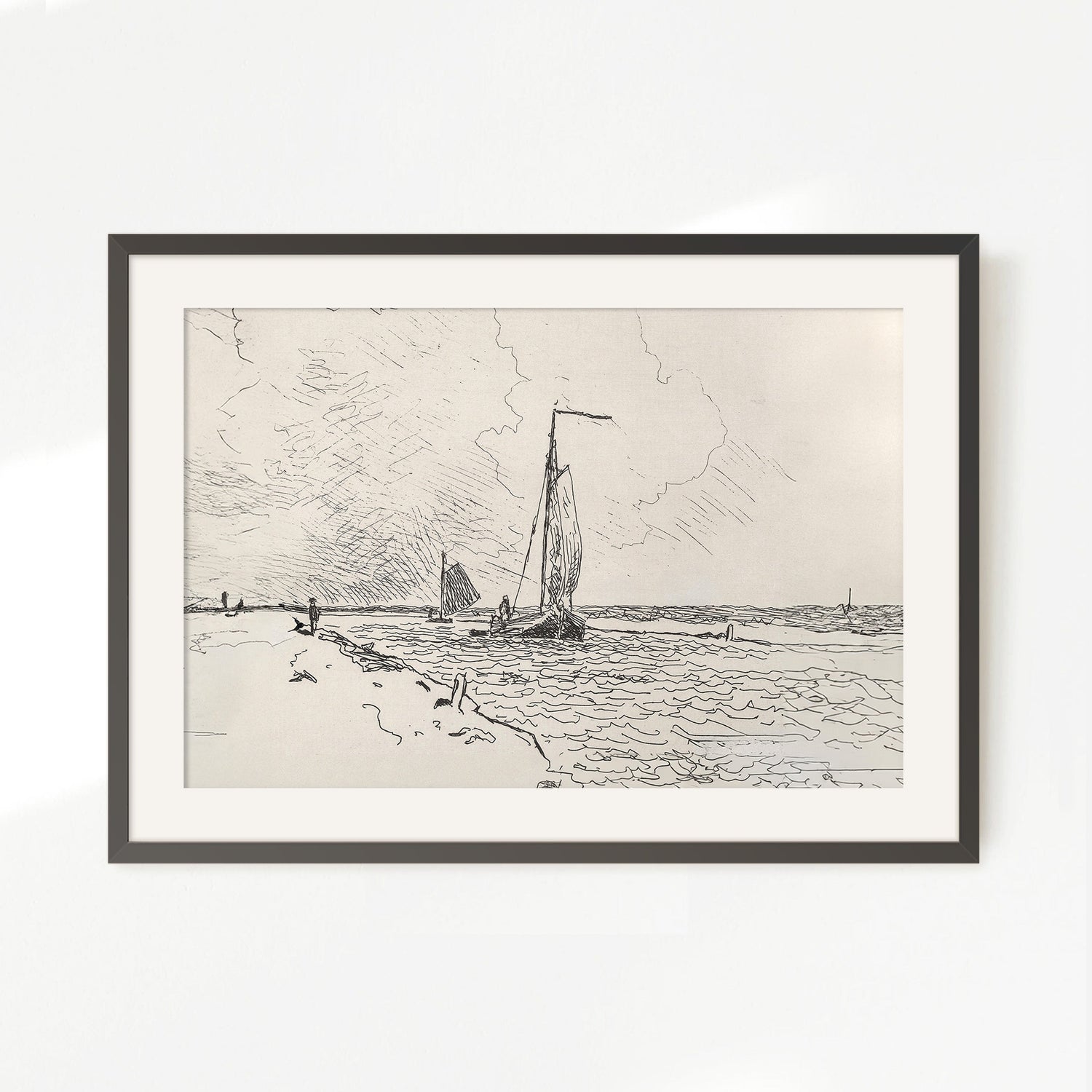 Sailboat Drawing 18-1x - Sage and Rose Prints