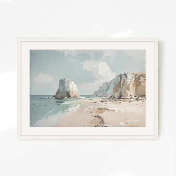 Beach Landscape Painting 23-1x - Sage and Rose Prints