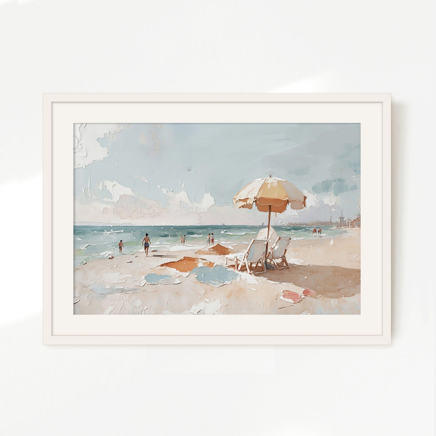 Beach Painting  25-1x - Sage and Rose Prints