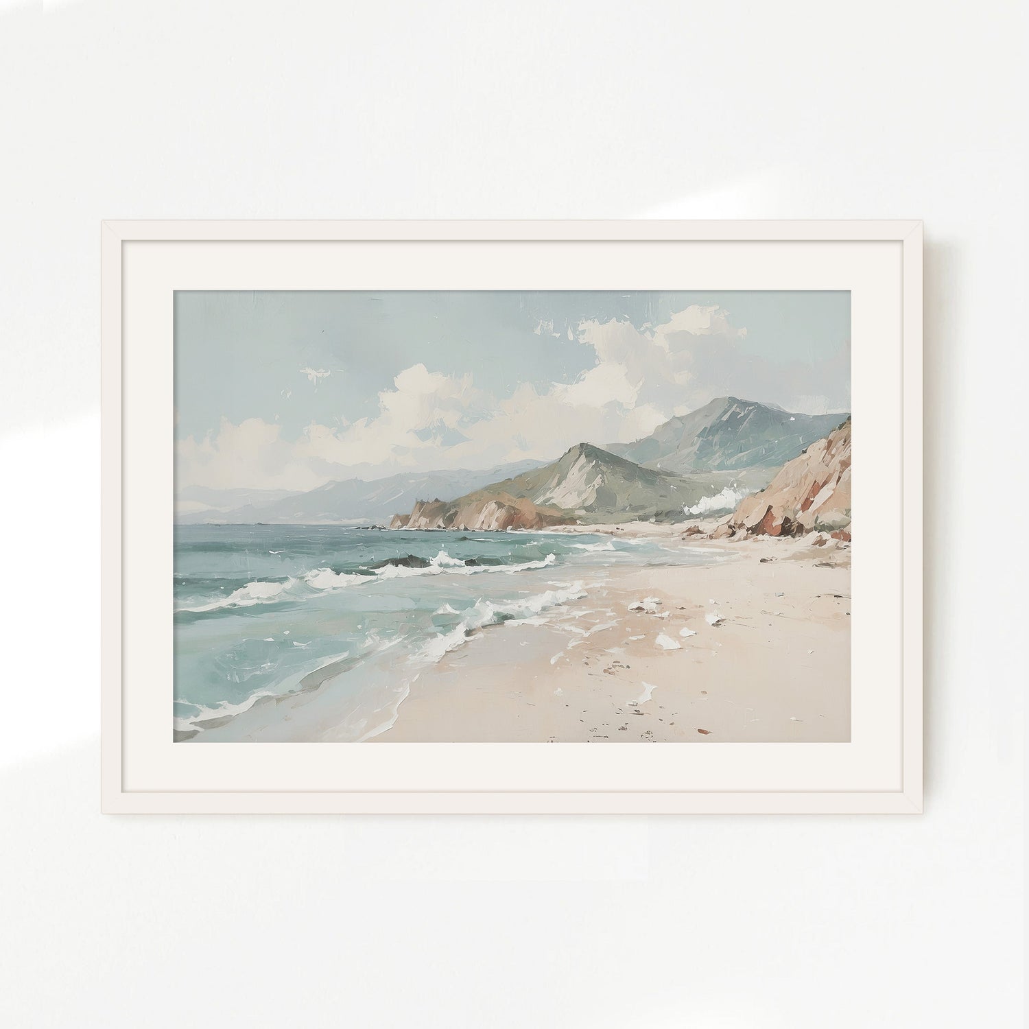 Beach Landscape Painting 22-1x - Sage and Rose Prints