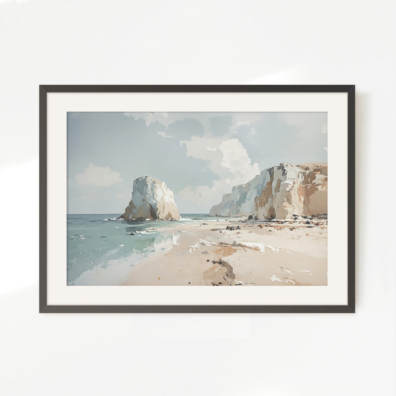 Beach Landscape Painting - Sage and Rose Prints