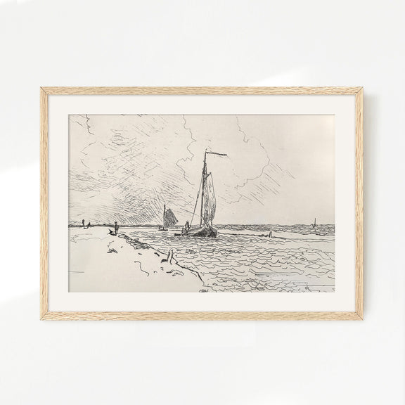 Sailboat Drawing 18-1x - Sage and Rose Prints