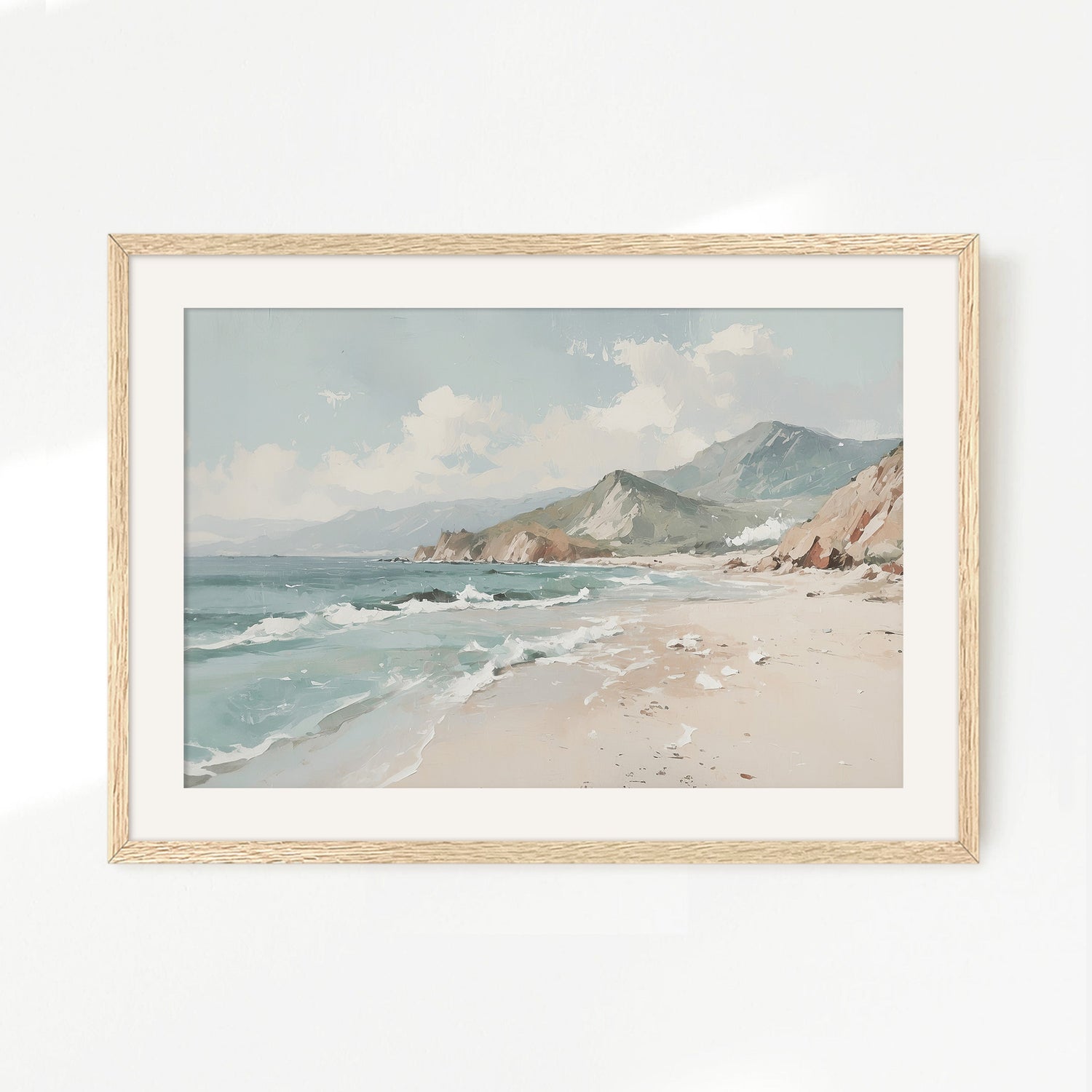 Beach Landscape Painting 22-1x - Sage and Rose Prints