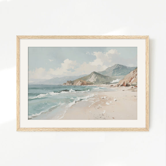 Beach Landscape Painting 22-1x - Sage and Rose Prints