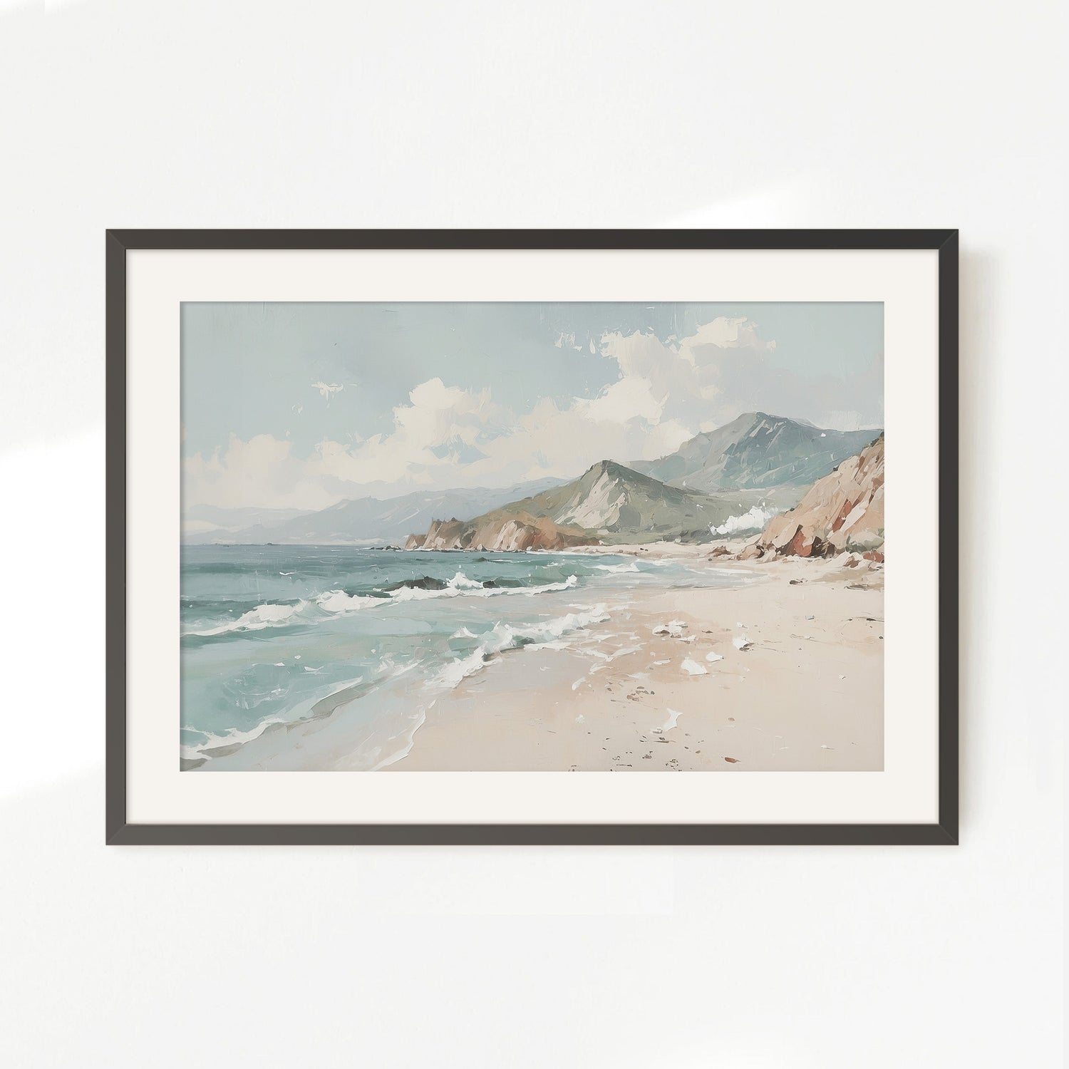 Beach Landscape Painting 22-1x - Sage and Rose Prints