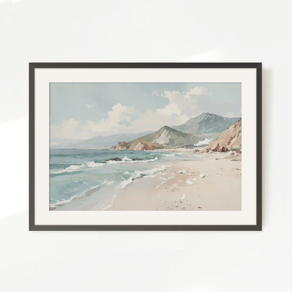 Beach Landscape Painting 22-1x - Sage and Rose Prints