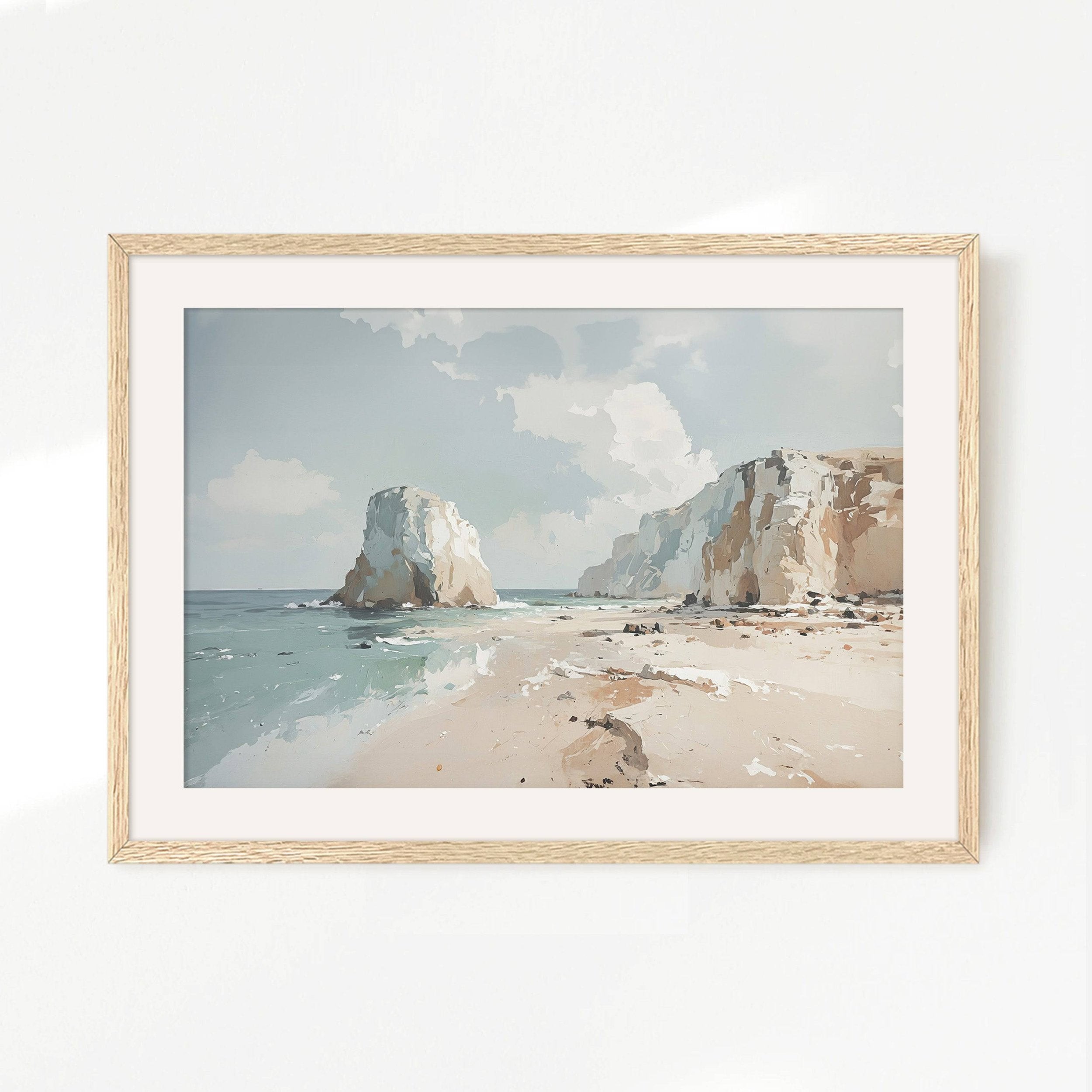 Beach Landscape Painting 23-1x - Sage and Rose Prints