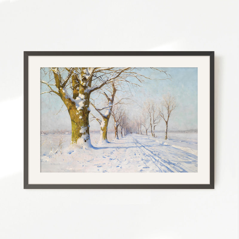 Sunny Winter Landscape Painting - Sage and Rose Prints