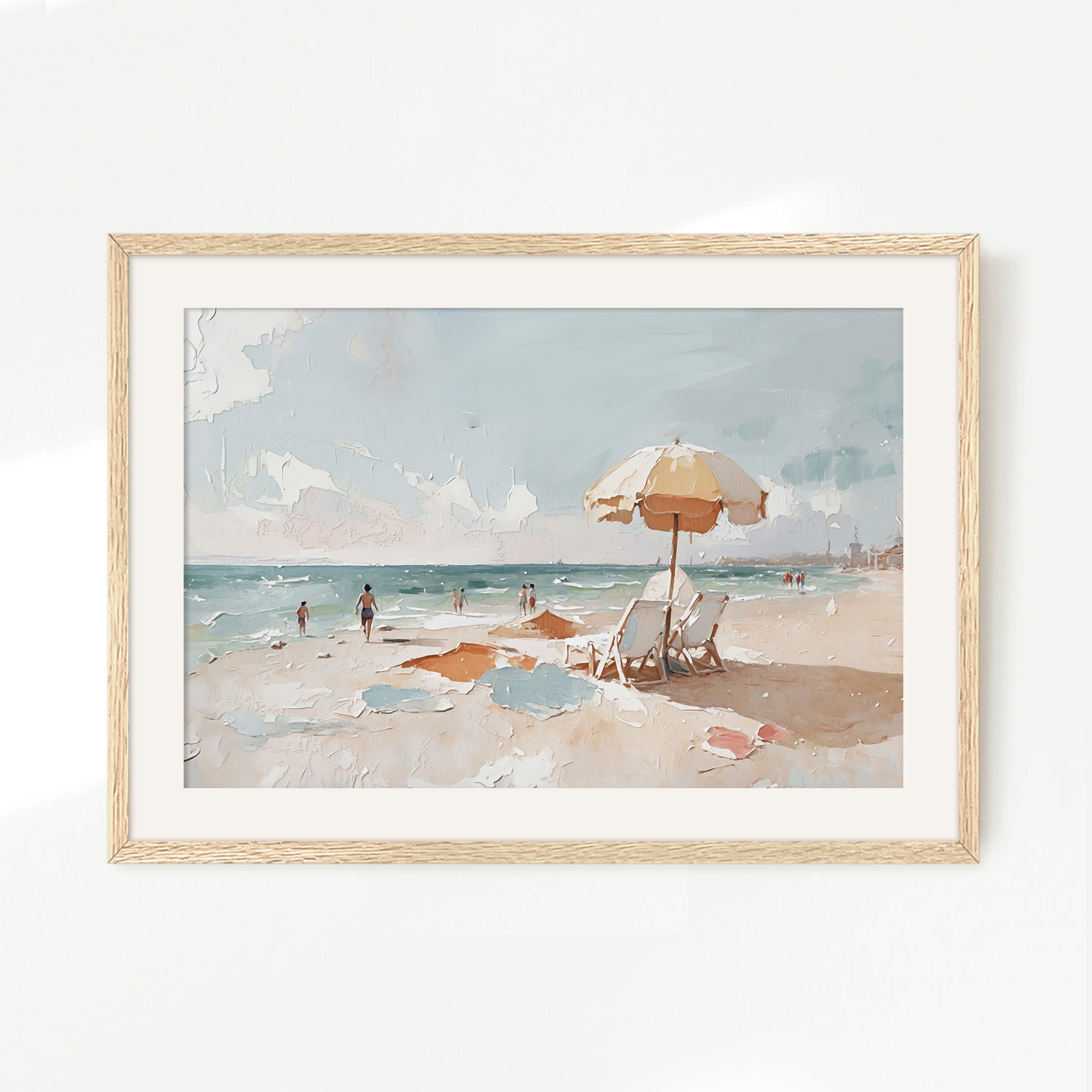 Beach Painting  25-1x - Sage and Rose Prints