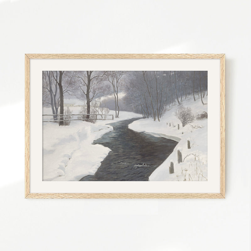 Winter Landscape Forest Painting - Sage and Rose Prints