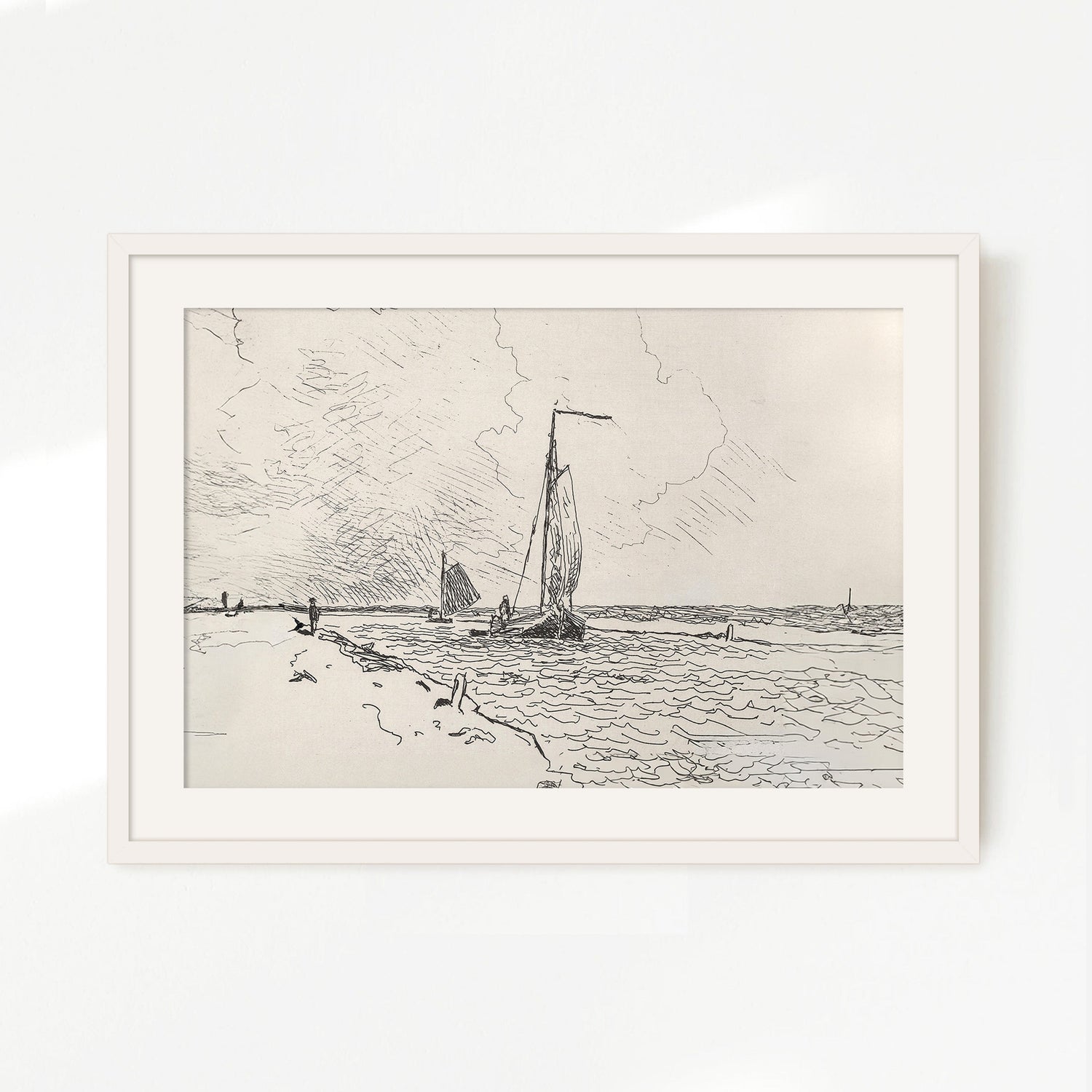 Sailboat Drawing 18-1x - Sage and Rose Prints