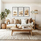 Desert Landscape Triptych in Burnt Orange and Tan - Sage and Rose Prints