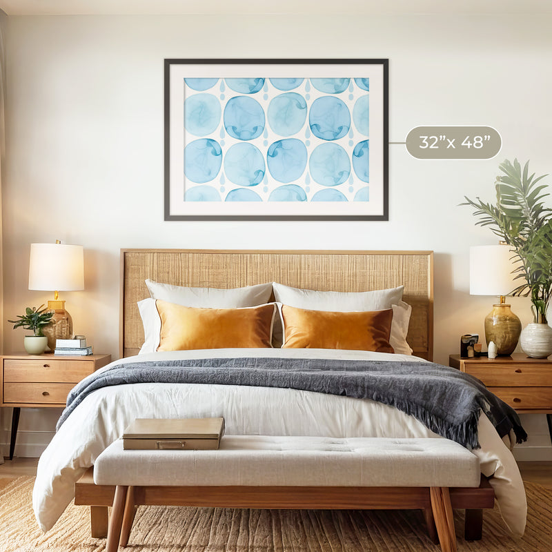 Organic Light Blue Print - Sage and Rose Prints