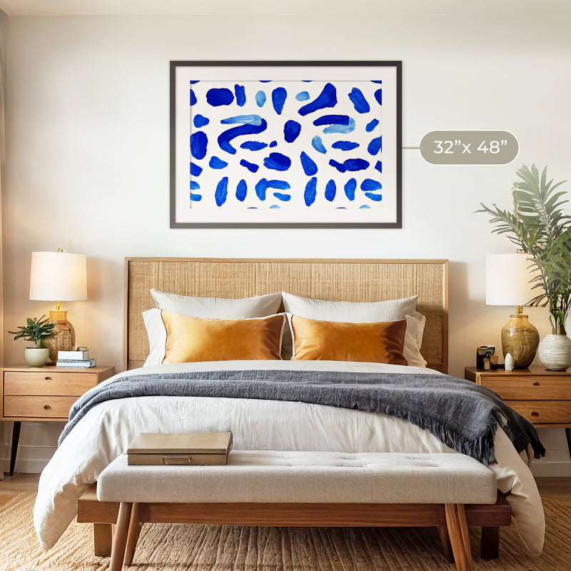 Royal Blue Abstract Pattern - Sage and Rose Prints
