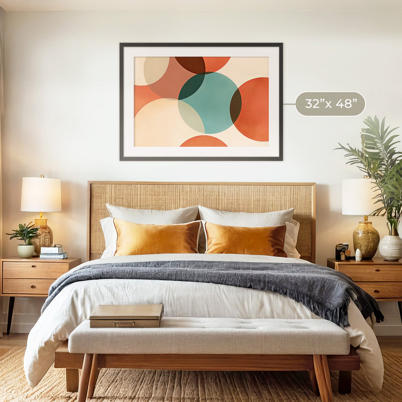 Vibrant Mid Century Print - Sage and Rose Prints