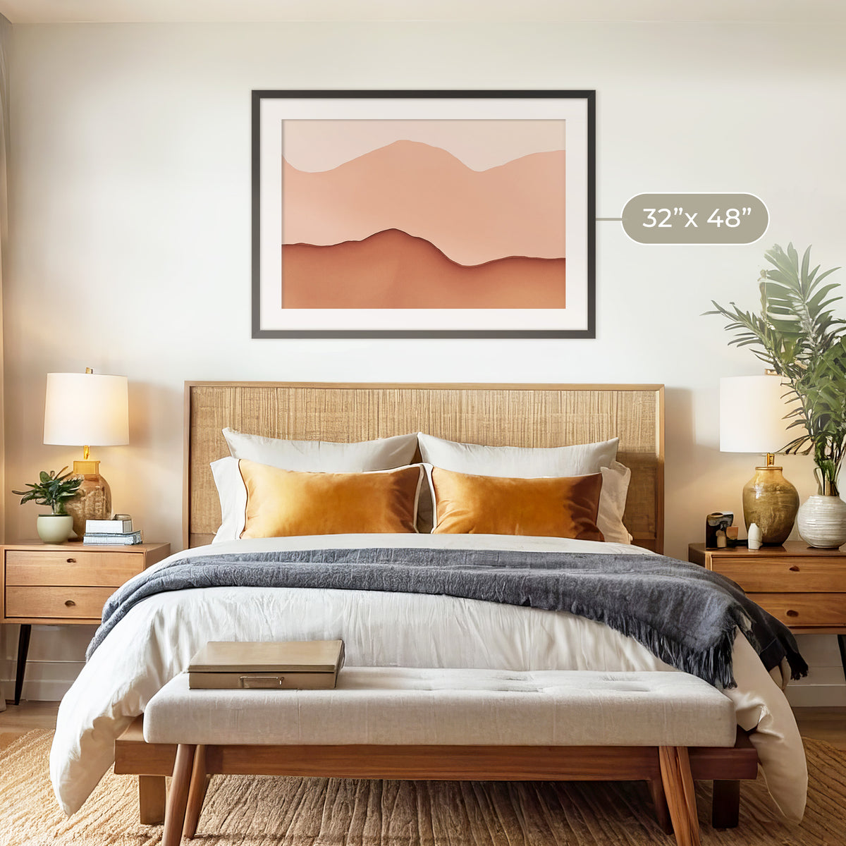 Dusty Rose Wabi Sabi Art - Sage and Rose Prints