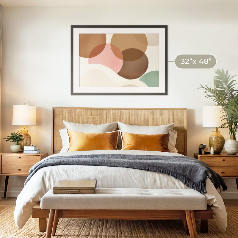 Sandstone and Pink Modern Art - Sage and Rose Prints