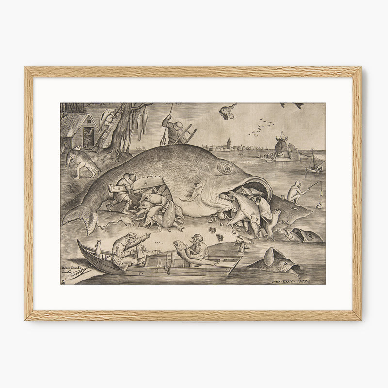 Big Fish Eat Little Fish - Dutch Illustration