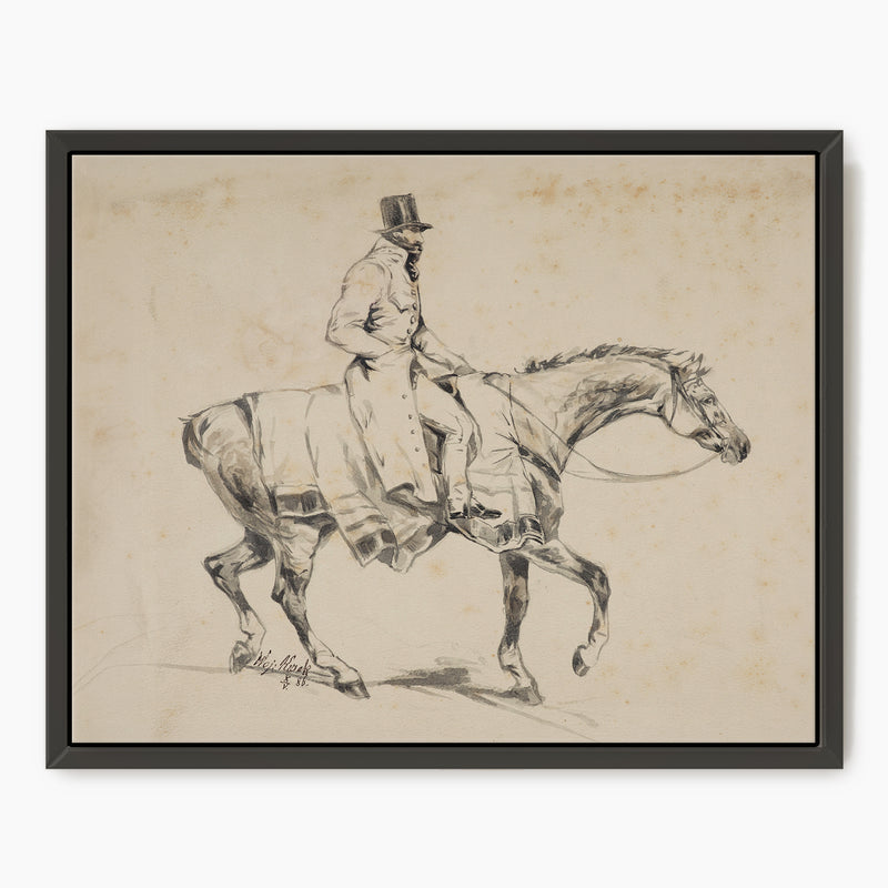 Vintage Horse and Rider Illustration
