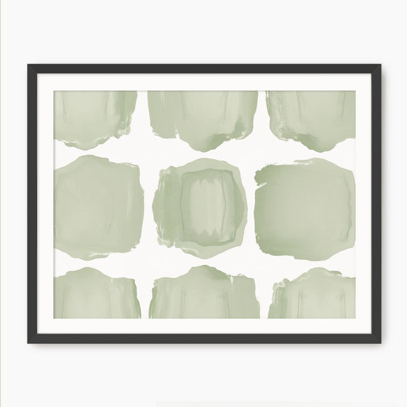 Misty Sage Pattern Art - Sage and Rose Prints