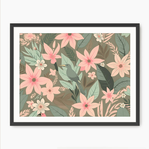 Birdsong Botanical Print - Sage and Rose Prints