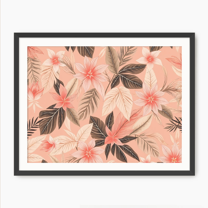 Soft Coral Maximalist Tropics - Sage and Rose Prints