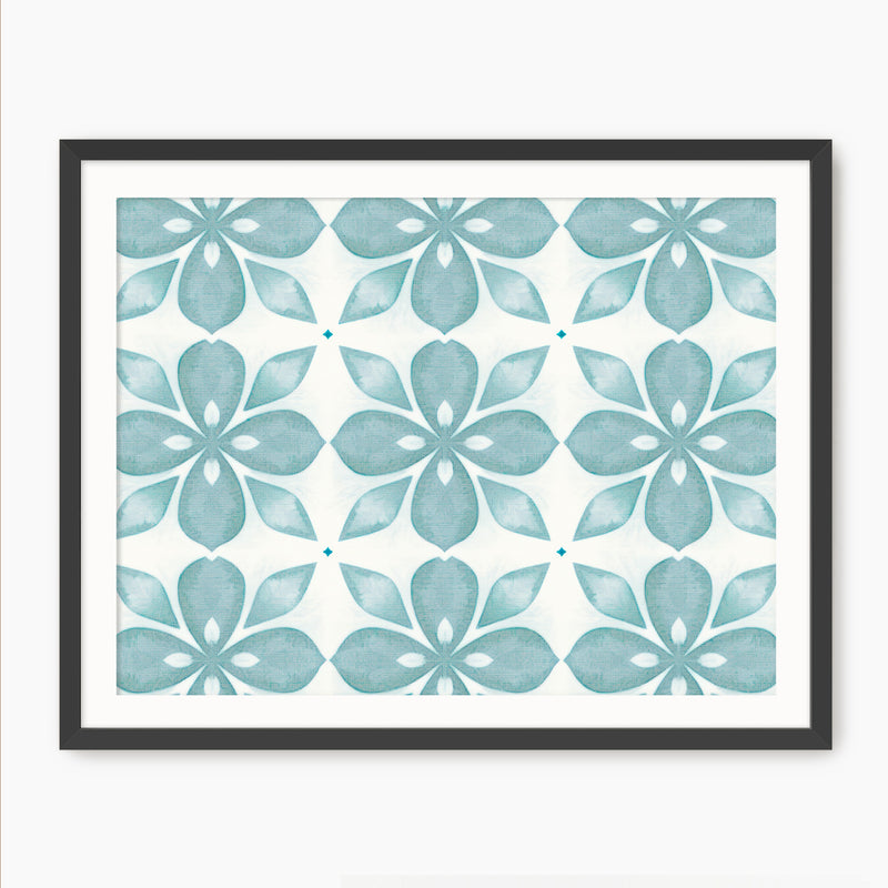 Eucalyptus Blue Tile Pattern - Sage and Rose Prints