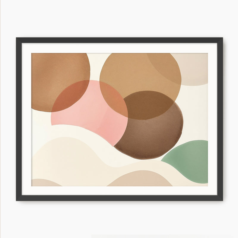 Sandstone and Pink Modern Art - Sage and Rose Prints