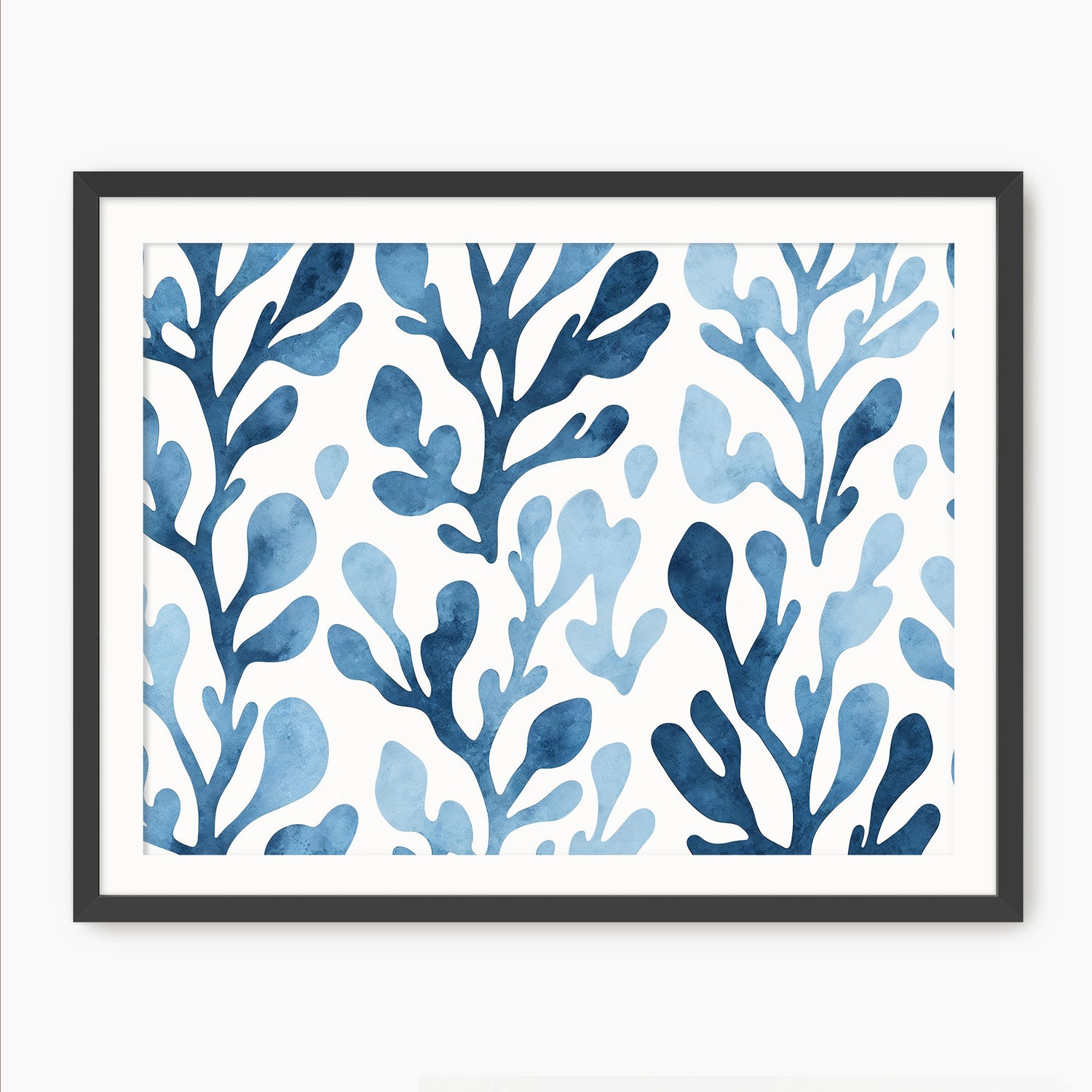 Coastal Blue Seaweed Motif - Sage and Rose Prints