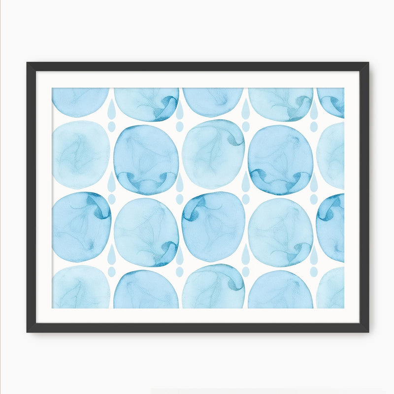 Organic Light Blue Print - Sage and Rose Prints