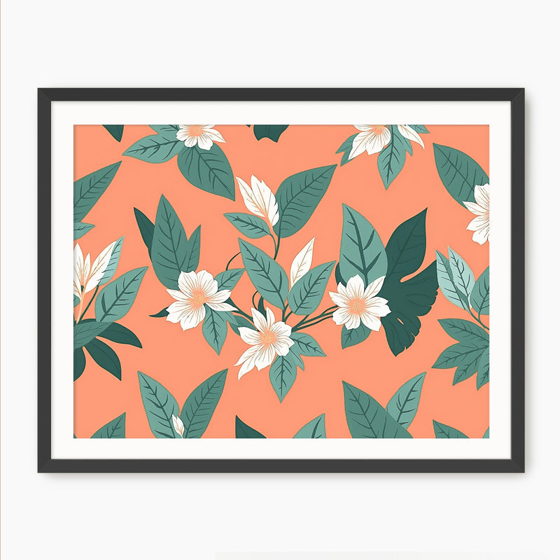 Vibrant Paradise Pattern - Sage and Rose Prints