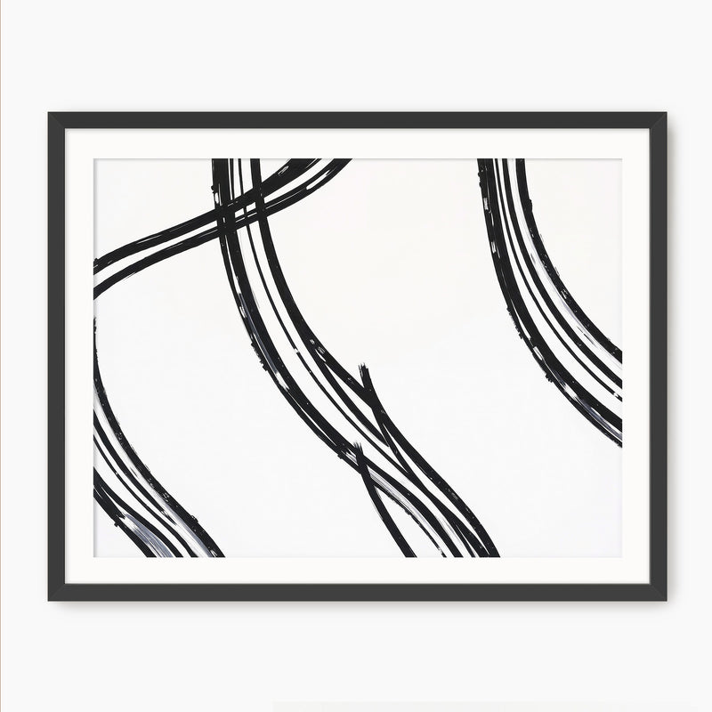 Black and White Abstract Print - Sage and Rose Prints